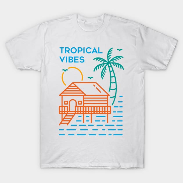 Tropical Vibes 3 T-Shirt by VEKTORKITA